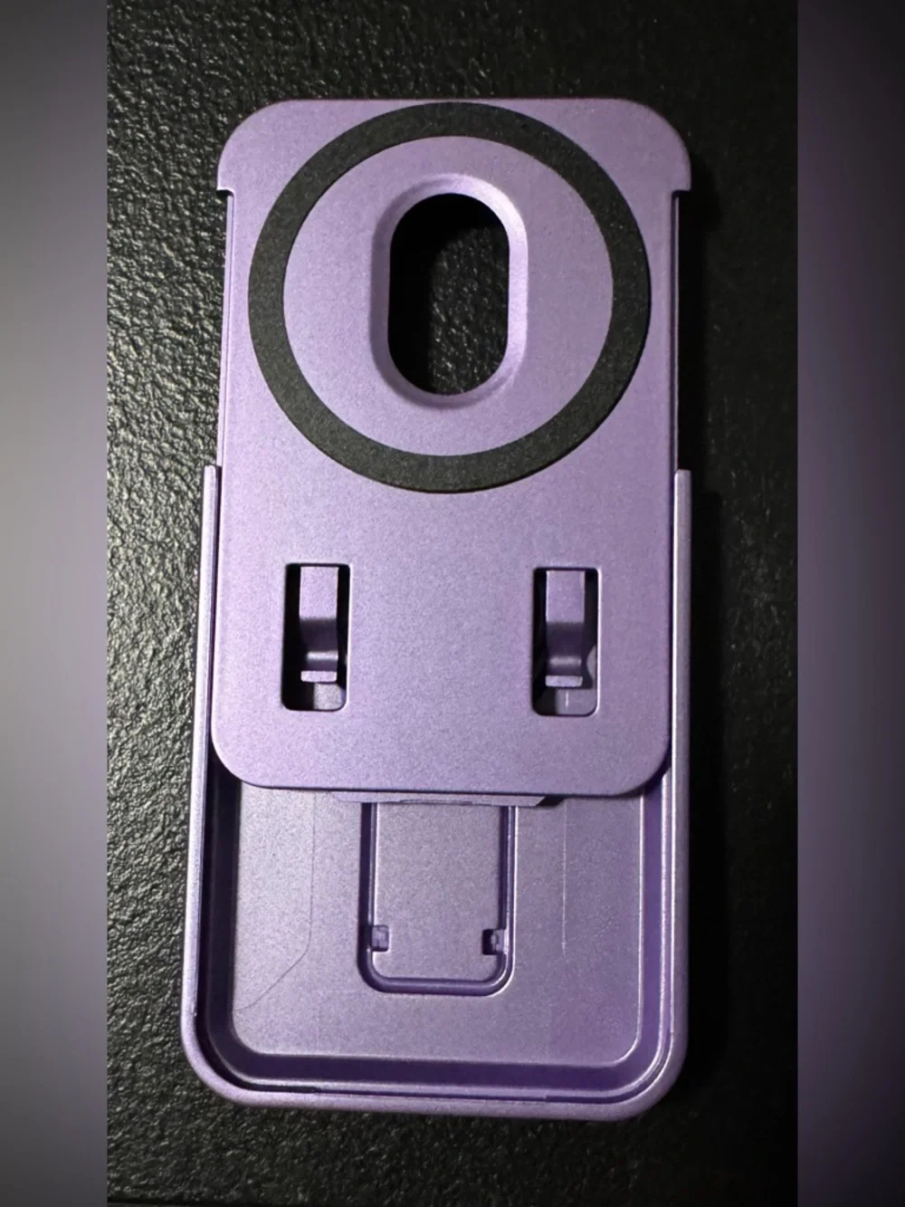 magnetic mobile wallet and phone stand - purple color